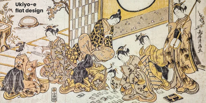 Ukiyo-e flat design